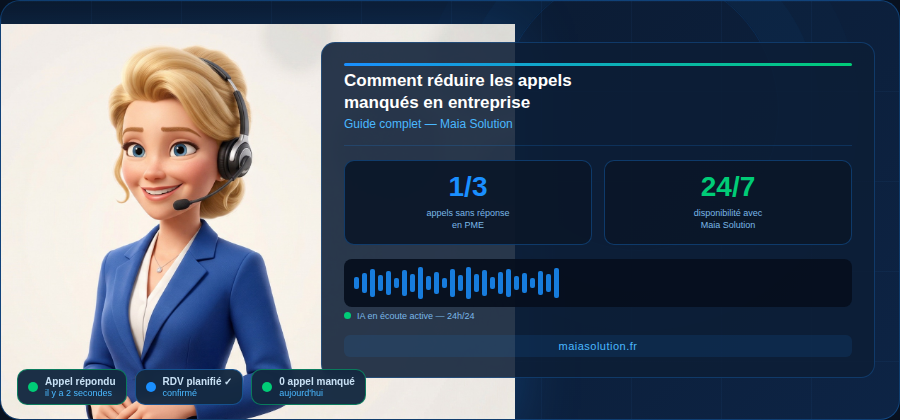 Réduire les appels manqués en entreprise : 6 solutions 2026 | MAIA